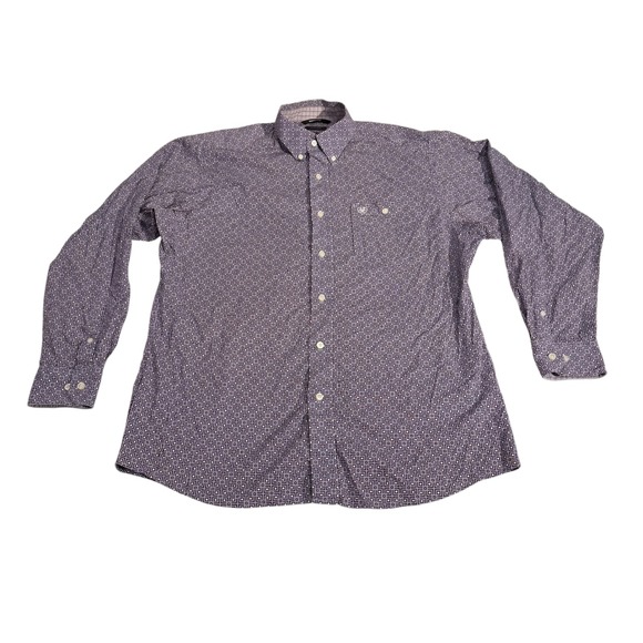 Ariat Other - Ariat Relentless Mens Purple Geometric Stretch Performance Cowboy Shirt Large